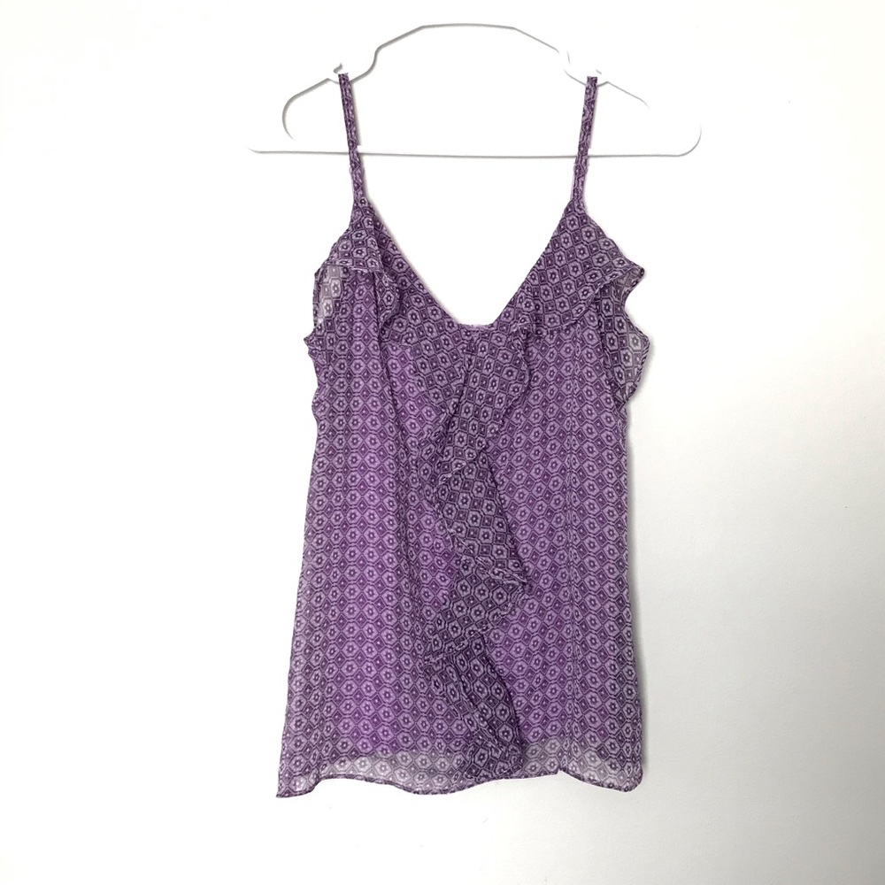 NY & C Purple Print Tank Top Size S